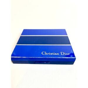 Vintage Dior Makeup Compact Blue 1980’s Made In France